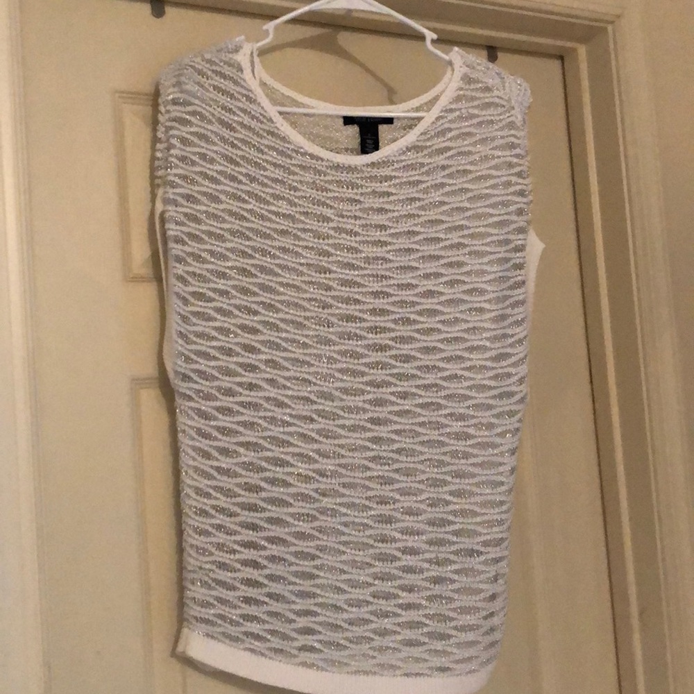 Silver/ white. White House Black Market Sweater